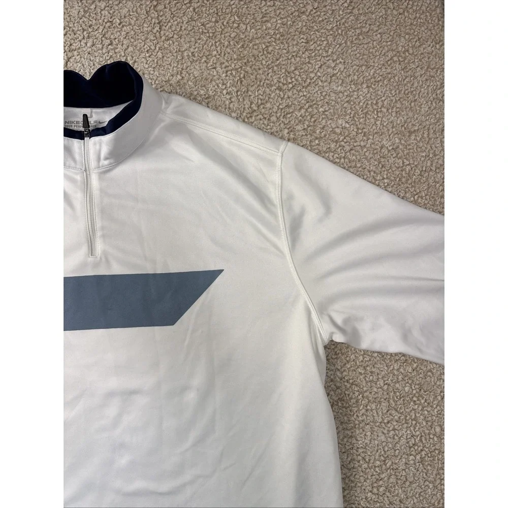 Nike Golf Tour Performance Therma-Fit 1/4 Zip Sweater Men's White Gray XL